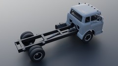 1/25 1972 Ford C-700 Ramp Truck Race Car Hauler Model Kit with Engine & Clears