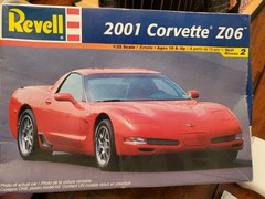 VINTAGE REVELL 2001 CORVETTE Z06 Model Kit New Open Box Complete/started 1/25