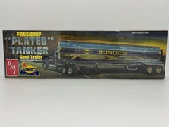 Sealed AMT Skill 3 Model Kit Fruehauf Plated Tanker Semi-Trailer “Sunoco” 1/25