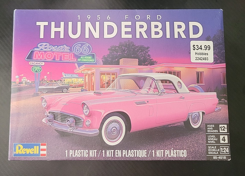 1/24 REVELL 1956 FORD THUNDERBIRD #85-4518 NEW SEALED PLASTIC MODEL KIT