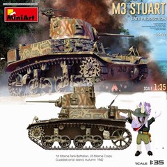 MINI ART 35432 1/35 M3 STUART LIGHT TANK (LATE PRODUCTION) PRECISION MODEL KIT