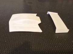 Resin Turbo Hood & Rear Spoiler Combo for 83 Camaro Z28 AMT 1/25.