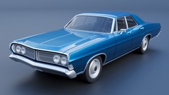 ABS-LIKE RESIN 3D PRINTED 1/25 1968 FORD GALAXIE 500 4-DOOR KIT