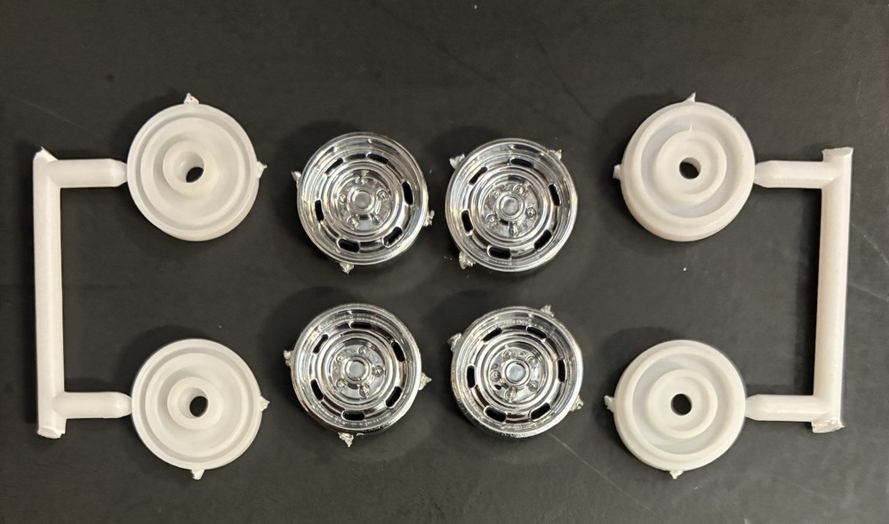 66 GTO STOCK WHEELS & WHEEL BACKS 178 1632 Model Car Parts