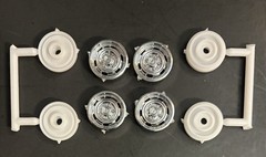 66 GTO STOCK WHEELS & WHEEL BACKS 178 1632 Model Car Parts