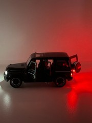Mercedes AMG G-Class Diecast Model Car Metal Black w/ Lights & Opening Doors