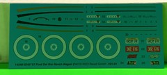 57 1957 Ford Del Rio Ranch Wagon 1/25 Decal Sheet Dash Gagues Whitewalls Emblems