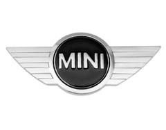 Silver Black Mini Cooper Rear Emblem Badge New OEM 51147026186 02-17 FAST SHIP