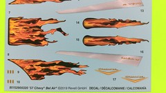 57 1957 Chevy Bel Air 1/25 Waterslide Decal Sheet Panel Trim Gold Emblems Flames