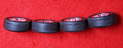 TIRES (4) BEAUTIFUL WIDE TRAC G/YEAR MSC & MUSTANG WHEELS 5-STAR 1/25 SCALE