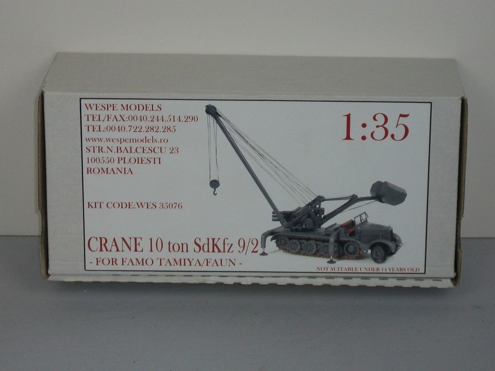 Wespe Models 1/35 Crane 10 ton Sdkfz 9/2 Conversion Kit For Tamiya Famo/Faun