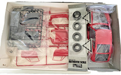 Vintage 1980s Union Red Porsche 930 Turbo Plastic Model Kit Open Box