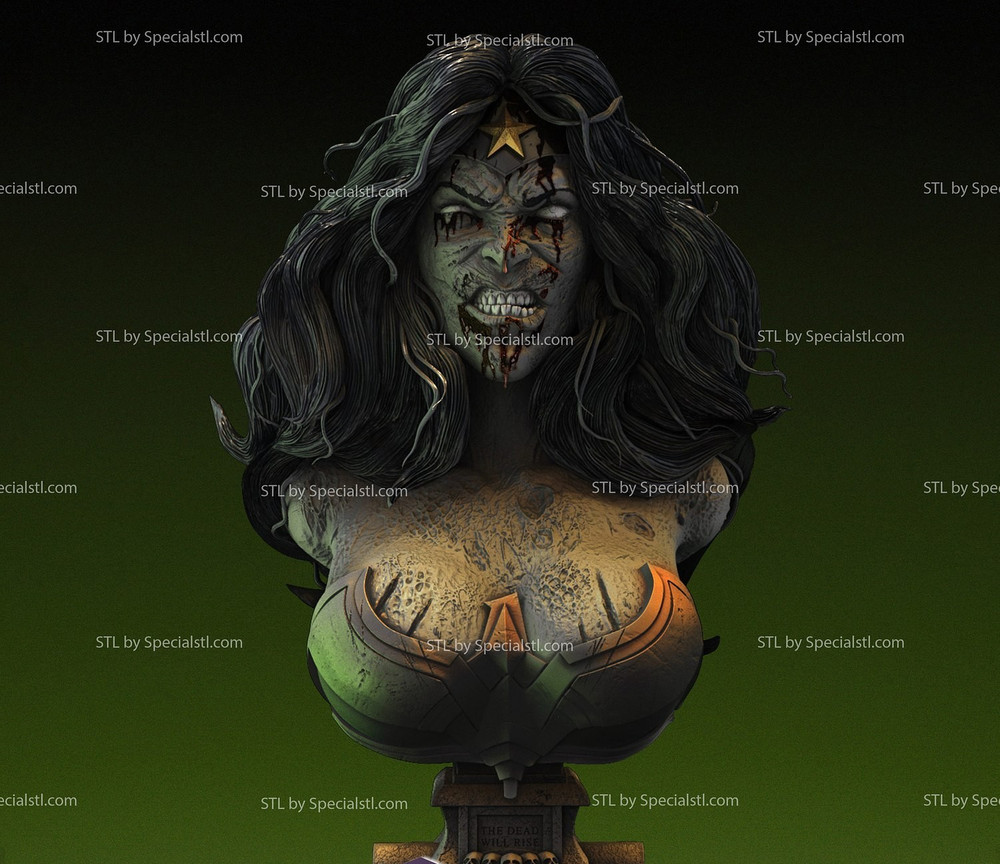Wonder Woman Zombie Bust model kit unassembled unpainted see Description