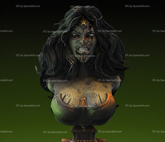 Wonder Woman Zombie Bust model kit unassembled unpainted see Description