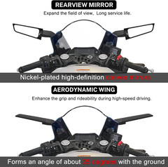 Motorcycle Mirrors Rearview Stealth Mirrors for 2025 Ninja 500 400 650 300 ZX6R