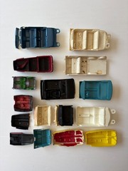 1960’s Model Car Junkyard Lot Chassis Interiors Dashboards Steering Wheels Seats