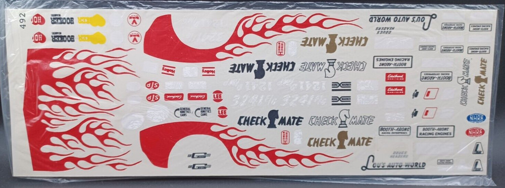 Fred Cady | No. 492 | 1:25 1968/69 Camaro Checkmate Decals