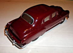 Vintage 1951 Chevrolet 4 Door Sedan Dark Maroon Dealer Promo Car Bank