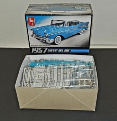 ’57 Chevy Bel Air AMT 1:25 NEW-OPEN BOX-FACTORY SEALED PARTS *US Seller*