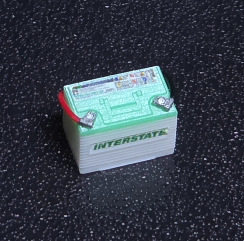 ESS RESINWORKS 1:24 1:25 SCALE MODEL INTERSTATE CAR BATTERY PRE-COLORED 2x