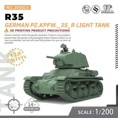 SSMODEL SS200815 1/200 Military Model Kit German Pz.Kpfw._35_R Light Tank
