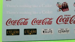 1940 Willys Pickup Gasser 1/25 Decal Sheet Coca Cola Coke Vintage Style Bottle