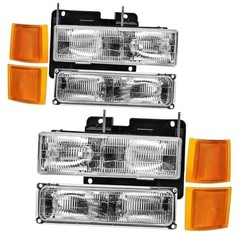 Headlight Assembly Compatible with 1994-1998 OBS Chevy 1994-1998 Chevy