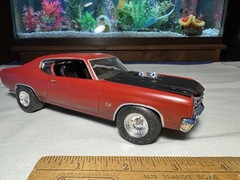 Vint 1980’s Plastic Model Kit 1970 Chevrolet Chevelle SS Built Revell Kit Maroon