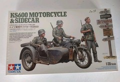 Tamiya TA35384 1/35 Miniature Series KS600 Cycle And Sidecar Factory Sealed