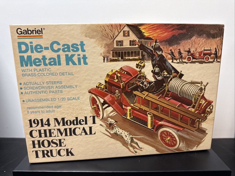 Hubley/Gabriel 1914 Model T Chemical Hose Fire Truck Die-Cast Metal Model Kit