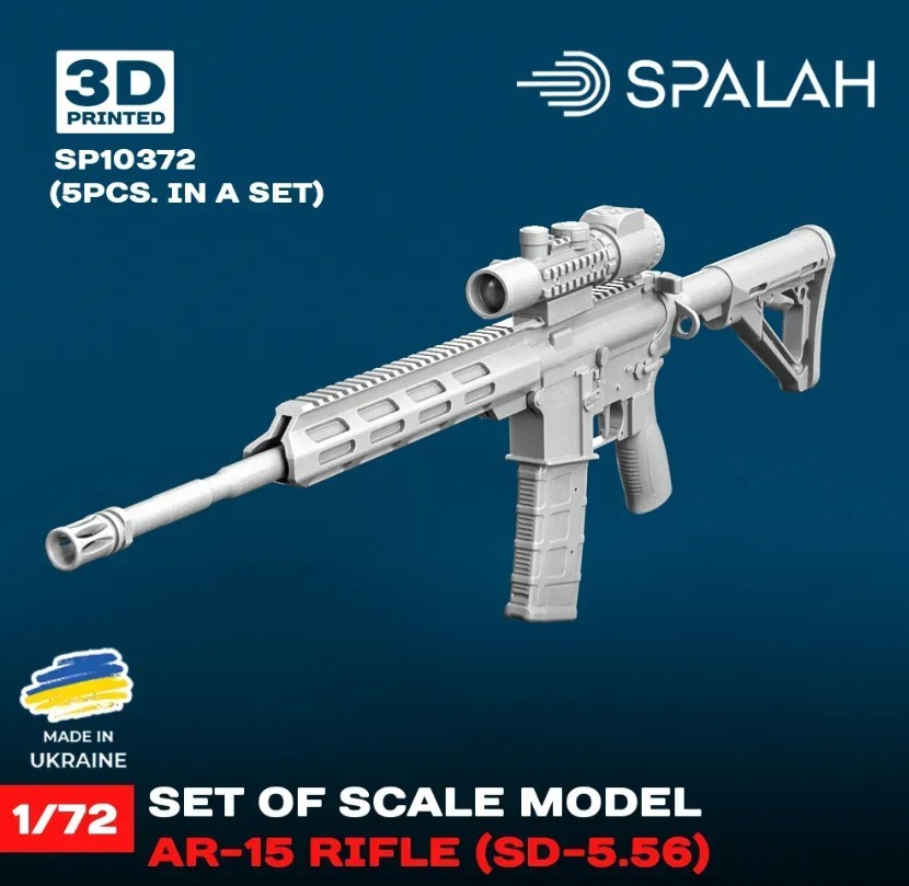 Spalah 10372 Set of scale models “AR-15 rifle (SD-5.56)”, (5 pcs.) 1/72
