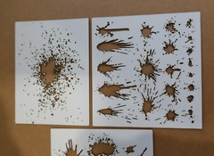 Mud Splatter Weathering Airbrush Stencils Tool For 1/32 1/35 1/48 1/72 Model