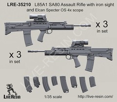 Live Resin 1/35 LRE-35210 L85A1 SA80 Assault Rifle with Iron Sight (3)