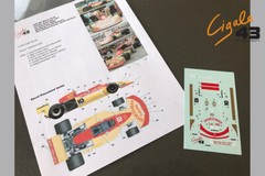 Decals March 761B 1977 Formula 1 1/43rd scale for Tameo Kits by Cigale 43 CDS007