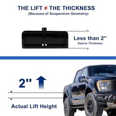 2 Inches Rear Lift Blocks Kit Compatible with 1999-2024 Chevy Silverado 1500