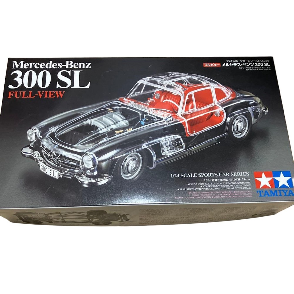 Tamiya 1/24 Full-View Mercedes-Benz 300 SL Clear Body Unassembled Model Kit