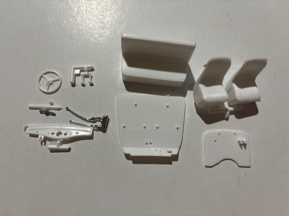 Model Car Parts – AMT 1934 Ford Pickup interior floor and seats ONLY 1/25