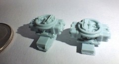 FAB25805 Vintage 600cfm Holley Street Carbs Pressure Cast Resin 1/25 Scale 2 Pcs