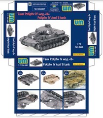 UM 540 1:72 Tank Panzer IV Ausf B Plastic model kit