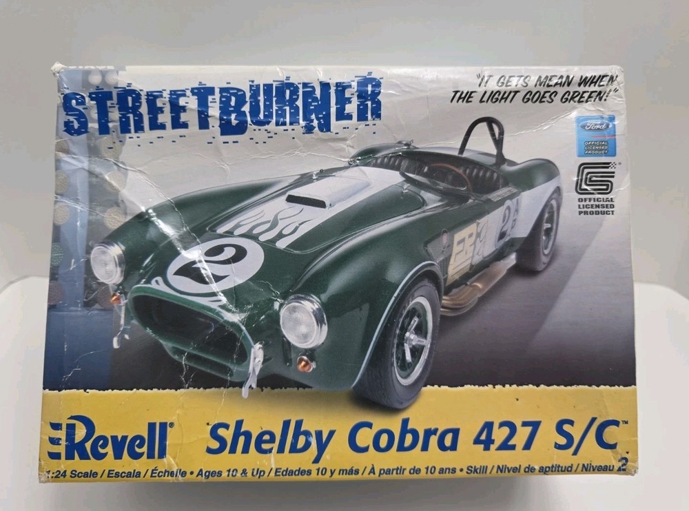 Revell Shelby Cobra 427 S/C 1:24 Car StreetBurner Model Kit 85-2828 OPEN BOX
