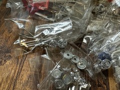 MODEL CAR JUNKYARD PARTS LOT WHEELS CHROME DECALS LENS GLASS STEERING WHEELS