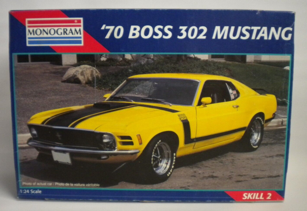 BOX ONLY 1995 Monogram ’70 Boss 302 Ford Mustang Model Kit 1:24 Free Shipping