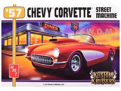 SKILL 2 MODEL KIT 1957 CHEVROLET CORVETTE STREET MACHINE 1/25 BY AMT AMT1498