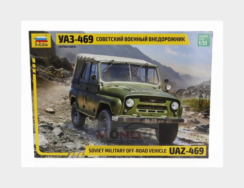 1:35 ZVEZDA Uaz 469 Soft-Top Soviet Military 1975 Kit ZS3629 MMC