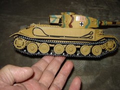 Built 003 Long Barrel German Tank 7-3/4 inches long Well Built & Painted Ex Cond
