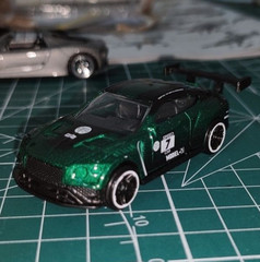 1/64 Diecast Car Model Diorama Mini Continental GT3 Forest Green Hot Wheels