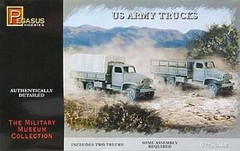 Pegasus US Army Trucks (2) – Plastic Model Military Vehicle Kit – 1/72 Scale