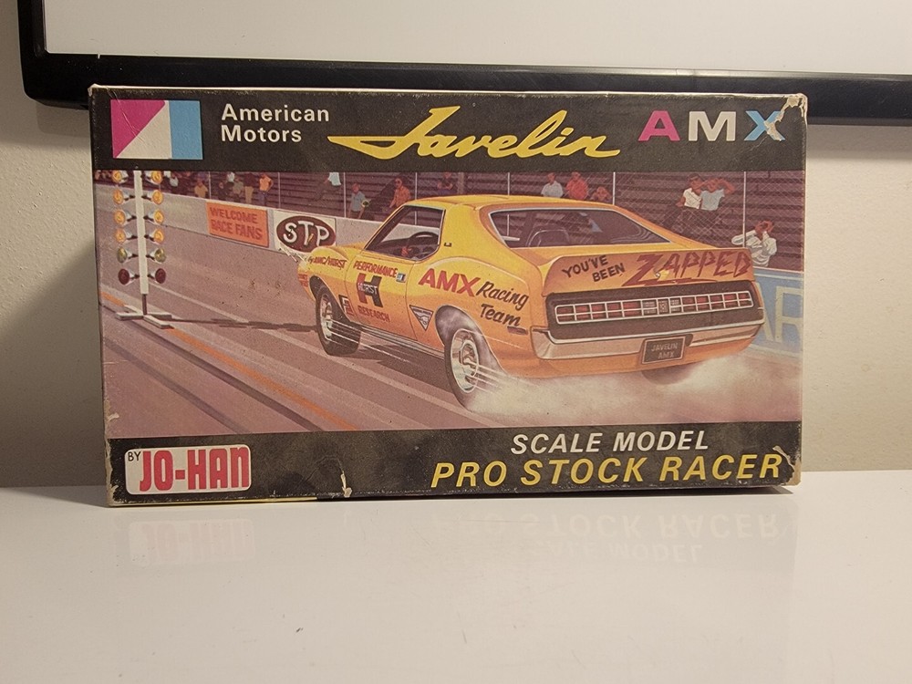 *Vintage / Rare* Jo-Han AMC Javelin AMX Pro-Stock Empty Model Car Box