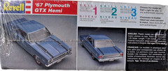VINTAGE 1994 REVELL 1:25 SCALE ” 1967 PLYMOUTH GTX HEMI ” PLASTIC MODEL KIT 7359