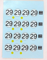 Decal Morgan Plus 4 Supersport Le Mans 1962 #29 TOK 258